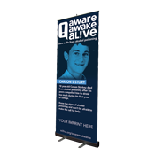 Retract-A-Banner Aware Awake Alive