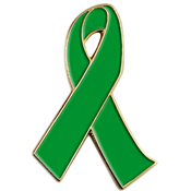 Green Ribbon Lapel Pin