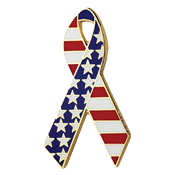 American Flag Ribbon Pin