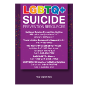 LGBTQ+ Suicide Prevention Resources Magnet